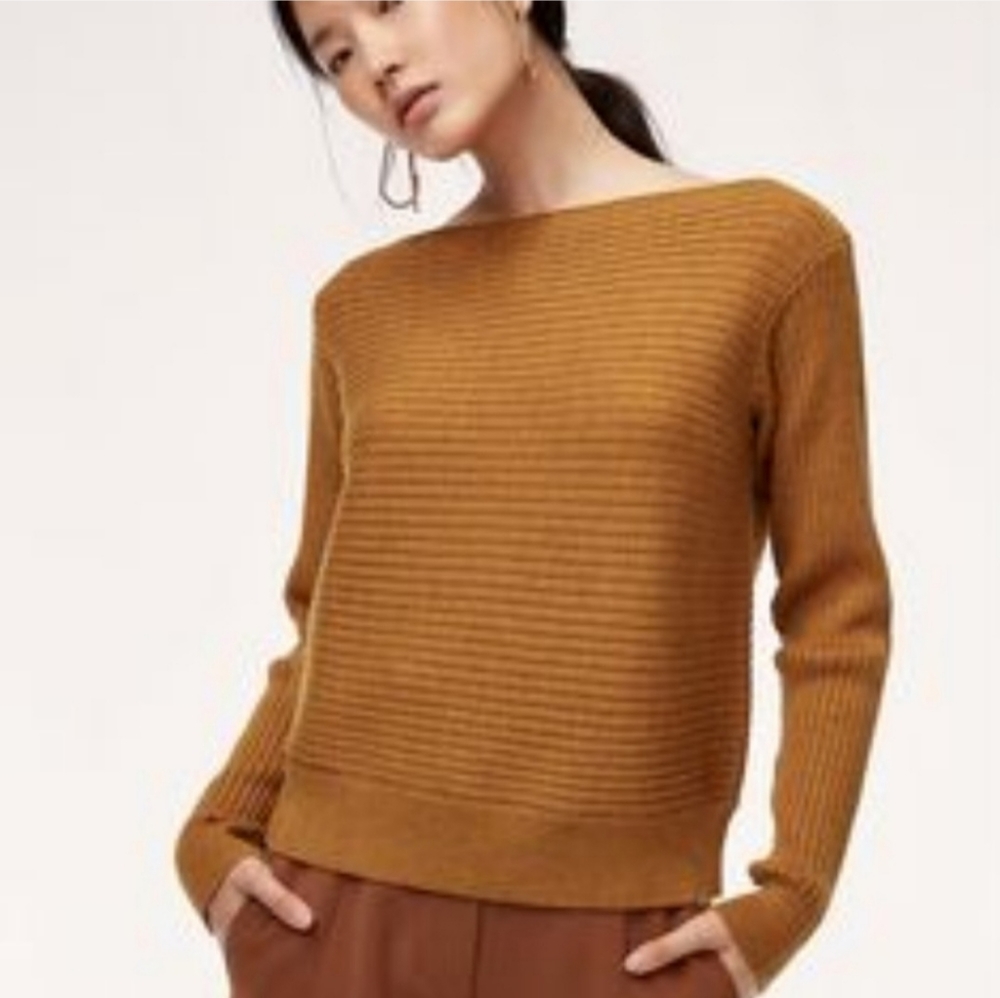 Babaton Boatneck Wool Top, Size XXS